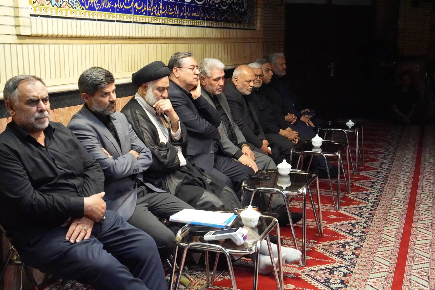 حضور استاندار آذربایجان‌غربی در آیین عزاداری حسینیه اعظم حضرت علی بن موسی‌الرضا (ع) ارومیه + تصاویر