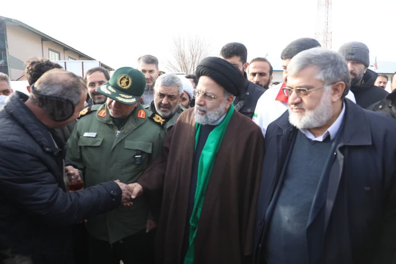 حضور رئیس جمهور در مناطق زلزلهزده شهرستان خوی