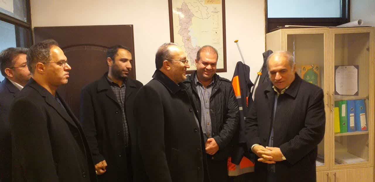 حضور فرماندار شهرستان در اداره راهداری وحمل ونقل جاده ای شهرستان