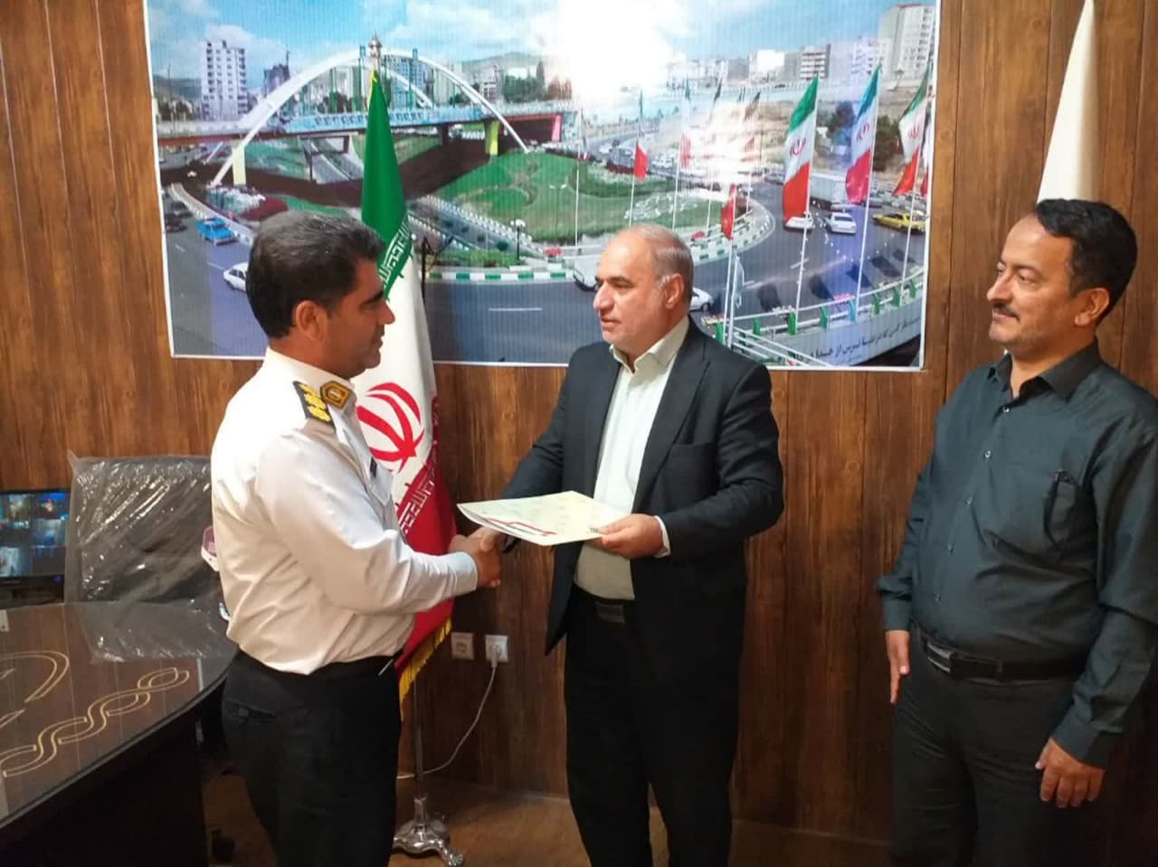 دیدار دکتر عماری فرماندار شهرستان ارومیه با رییس پلیس راهور شهرستان ارومیه