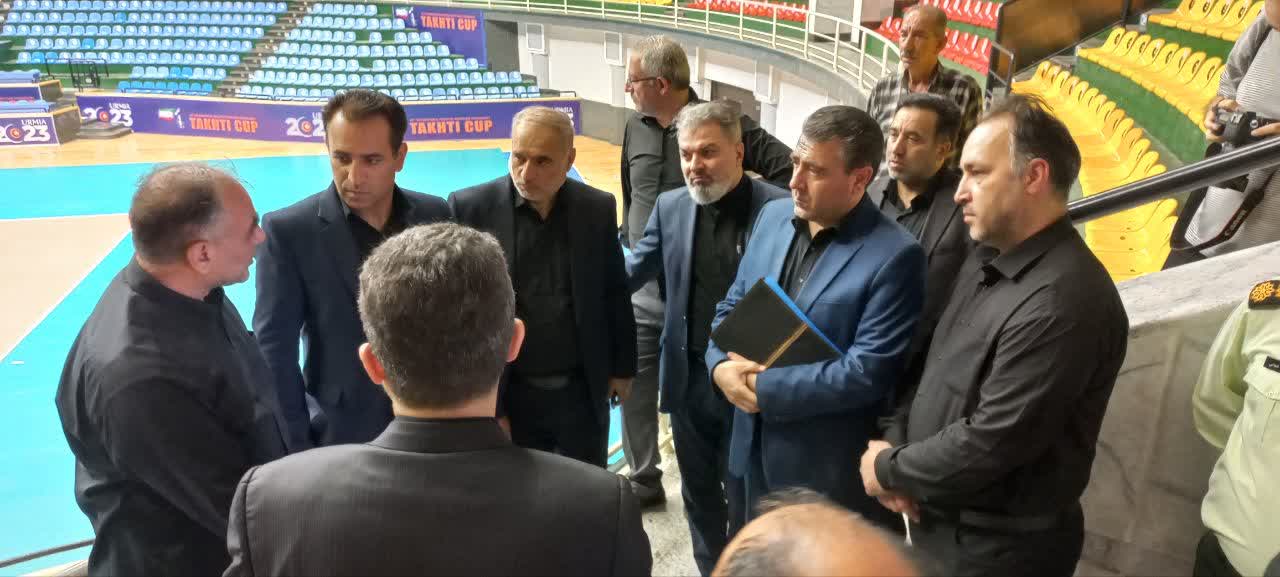 بازدید و نظارت میدانی معاون امنیتی و انتظامی استاندار و فرماندار شهرستان ارومیه از استادیوم غدیر ارومیه