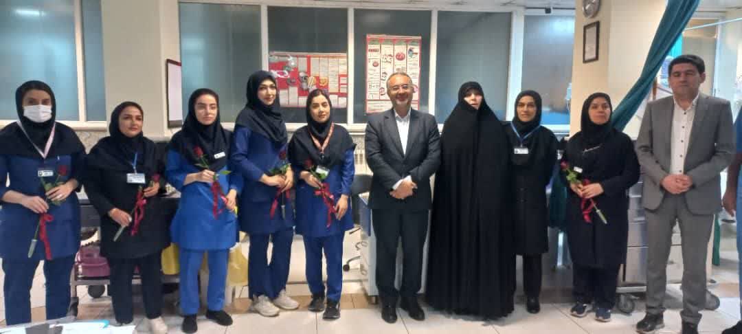 تبریک روز پرستار توسط سرپرست معاونت سیاسی و اجتماعی استاندار آذربایجان‌غربی و فرماندار ارومیه در بیمارستان شهید مطهری ارومیه