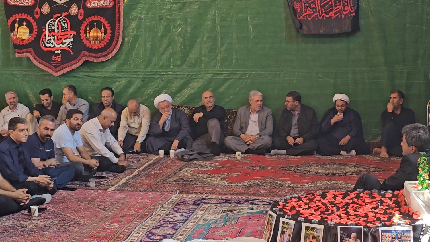 حضور فرماندار ارومیه در موکب شهدای شهرستان در منطقه رشکان