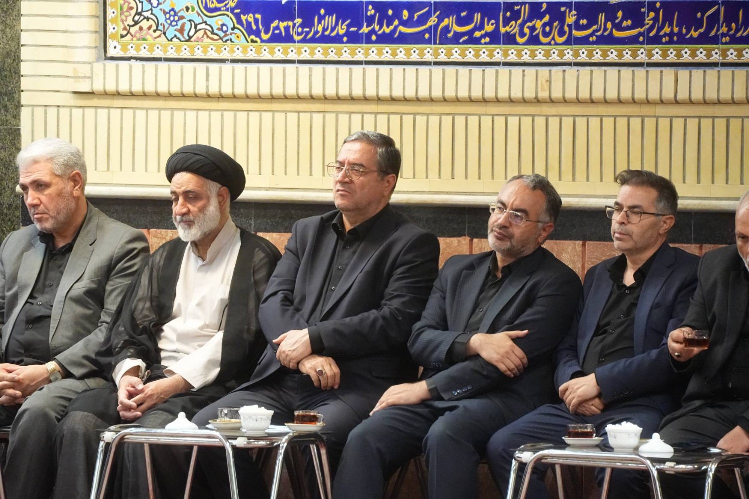 حضور استاندار آذربایجان‌غربی در آیین عزاداری حسینیه اعظم حضرت علی بن موسی‌الرضا (ع) ارومیه + تصاویر