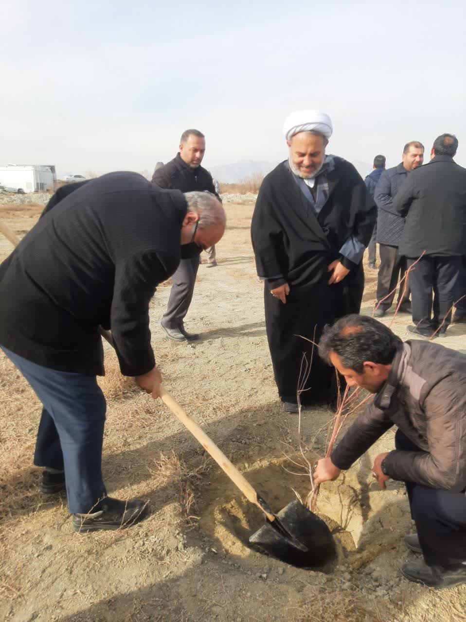 حضور دکتر عماری فرماندار شهرستان در پویش درختکاری«در سایه مادر»