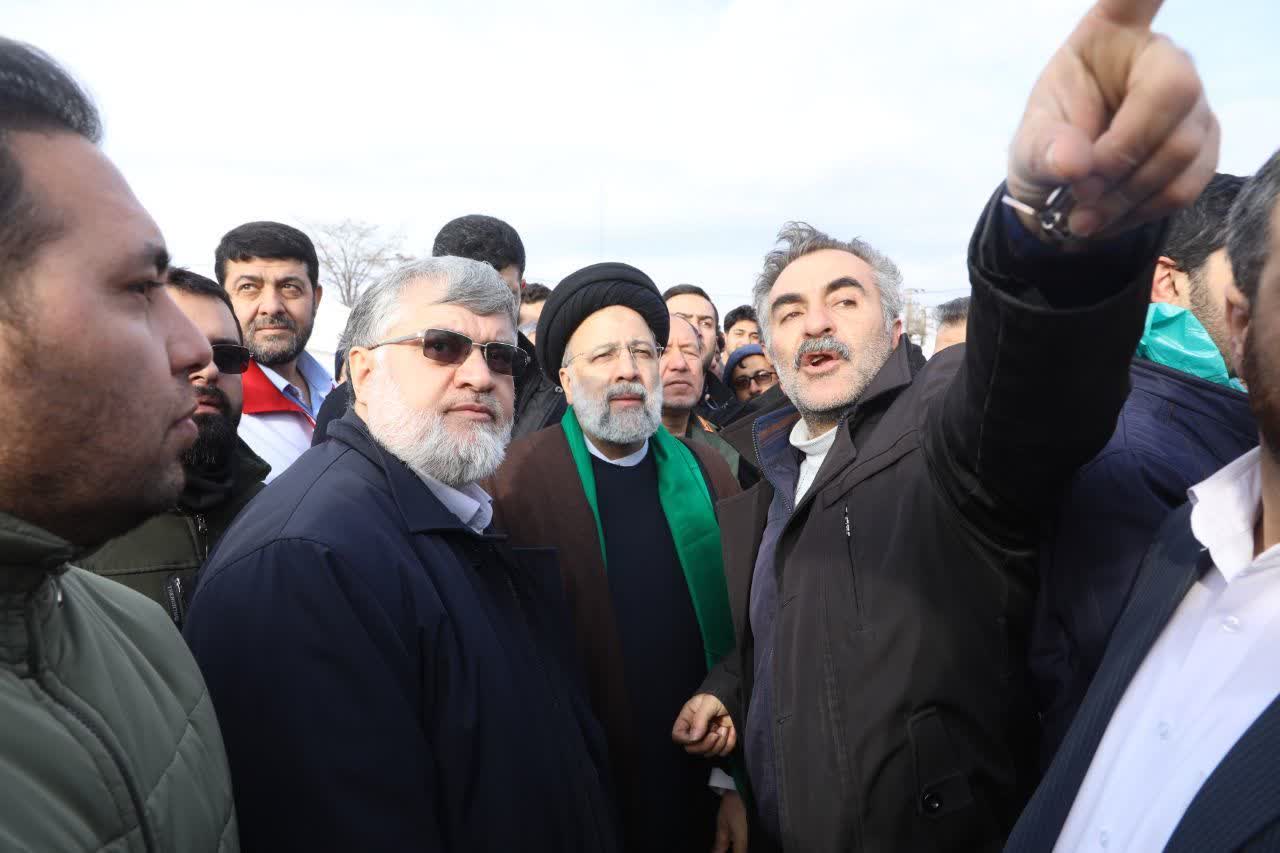 حضور رئیس جمهور در مناطق زلزلهزده شهرستان خوی