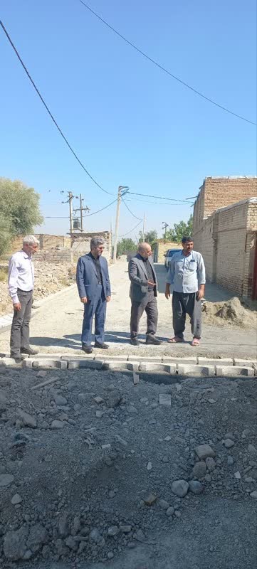 بازدید فرماندار شهرستان ارومیه از پروژه عمرانی روستایی بخش مرکزی